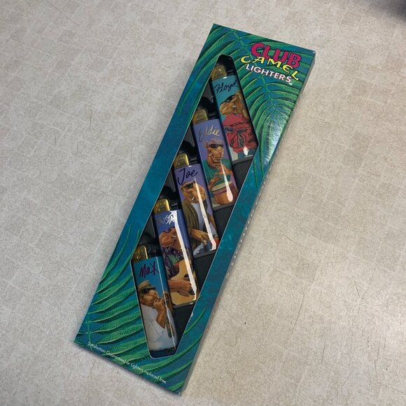 Club Camel 1992 Joe Camel Band Collector's Set Of 5 Cigarette Lighters VTG - Picture 1 of 10